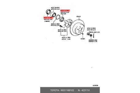 [9031188102] SEAL, OIL (FOR REAR AXLE HUB),RH/LH DYNA *ST*